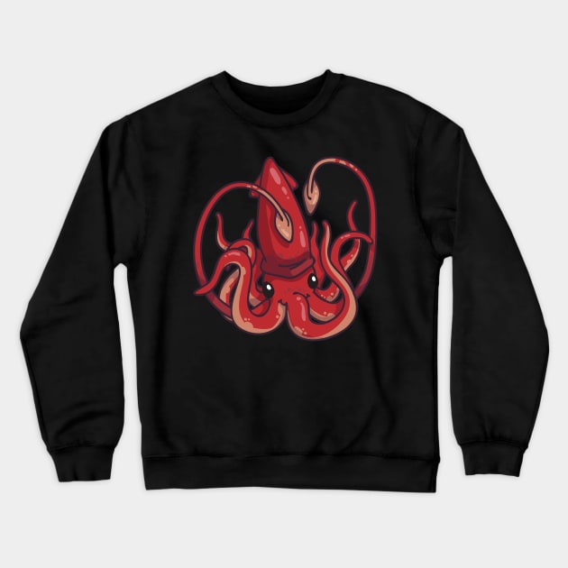 Colossal Squid Crewneck Sweatshirt by bytesizetreasure